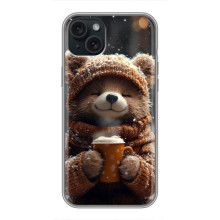 Друкований чохол 'Звірята з кавою' для iPhone 14 Plus – Мішка з кавою