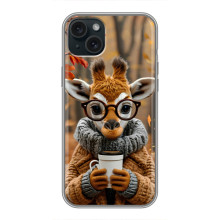 Друкований чохол 'Звірята з кавою' для iPhone 14 Plus – Жираф з кавою
