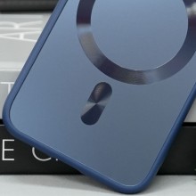 Чохол TPU+Glass Sapphire Midnight with MagSafe для Apple iPhone 15 Plus (6.7") – Синій