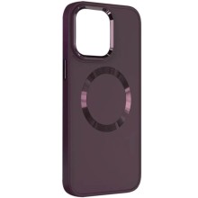 TPU чехол Bonbon Metal Style with MagSafe для Apple iPhone 15 Plus (6.7") – Бордовый