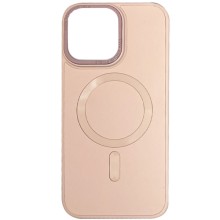 Кожаный чехол Bonbon Leather Metal Style with MagSafe для Apple iPhone 15 Plus (6.7") – Розовый