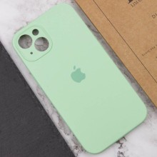 Чехол Silicone Case Full Camera Protective (AA) для Apple iPhone 15 Plus (6.7") – Зеленый