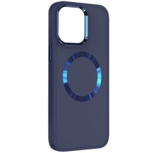 TPU чехол Bonbon Metal Style with MagSafe для Apple iPhone 15 Plus (6.7") – Синий
