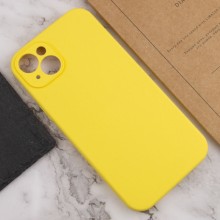 Чехол Silicone Case Full Camera Protective (AA) NO LOGO для Apple iPhone 15 Plus (6.7") – Желтый