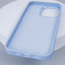 Кожаный чехол Bonbon Leather Metal Style with MagSafe для Apple iPhone 15 Plus (6.7") – Голубой