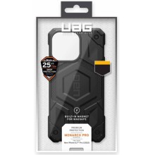 Ударопрочный чехол UAG Monarch Pro with MagSafe Leather для Apple iPhone 15 Plus / 14 Plus (6.7") – Черный