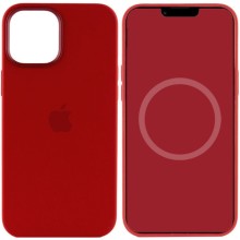 Чехол Silicone case (AAA) full with Magsafe and Animation для Apple iPhone 15 Plus (6.7") (Красный)