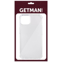 TPU чохол GETMAN Ease logo посилені кути для Apple iPhone 15 Plus (6.7") – Прозорий