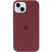 Чохол Silicone Case Full Protective (AA) with MagSafe для Apple iPhone 15 Plus (6.7") – Бордовий