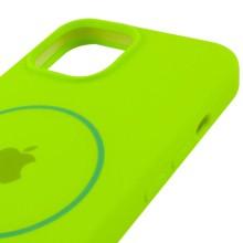 Чохол Silicone Case Full Protective (AA) with MagSafe для Apple iPhone 15 Plus (6.7") – Салатовий