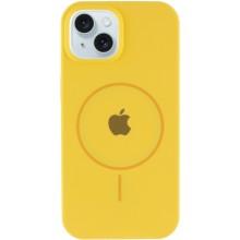 Чохол Silicone Case Full Protective (AA) with MagSafe для Apple iPhone 15 Plus (6.7") – Жовтий