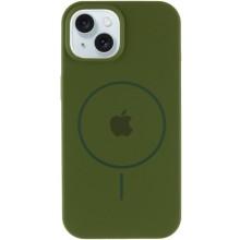 Чохол Silicone Case Full Protective (AA) with MagSafe для Apple iPhone 15 Plus (6.7") – Зелений