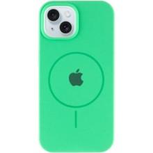 Чохол Silicone Case Full Protective (AA) with MagSafe для Apple iPhone 15 Plus (6.7") – Зелений