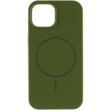 Чохол Silicone Case Full Protective (AA) NO LOGO with MagSafe для Apple iPhone 15 Plus (6.7") – Зелений