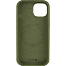Чохол Silicone Case Full Protective (AA) NO LOGO with MagSafe для Apple iPhone 15 Plus (6.7") – Зелений