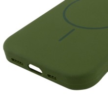 Чохол Silicone Case Full Protective (AA) NO LOGO with MagSafe для Apple iPhone 15 Plus (6.7") – Зелений