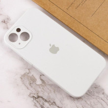 Чехол Silicone Case Full Camera Protective (AA) для Apple iPhone 15 Plus (6.7") – Белый