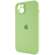 Чехол Silicone Case Full Camera Protective (AA) для Apple iPhone 15 Plus (6.7") – Мятный