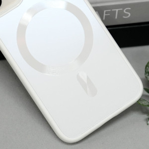 Чохол TPU+Glass Sapphire Midnight with MagSafe для Apple iPhone 15 Plus (6.7") (Білий)