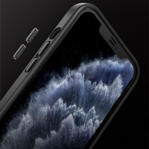 TPU+PC чехол Metal Buttons with Magnetic Fit для Apple iPhone 15 Plus (6.7") – Черный