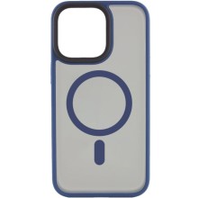 TPU+PC чехол Metal Buttons with MagSafe для Apple iPhone 15 Plus (6.7") (Синий)