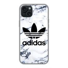 Чехлы Адидас для iPhone 15 Plus (AlphaPrint) – Адидас на мраморе