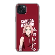 Чехлы Персонажи Аниме Наруто для iPhone 15 Plus (AlphaPrint) – Аниме Сакура