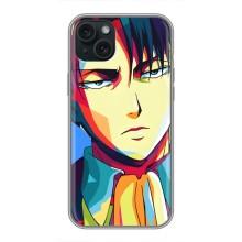 Чехлы Персонажи Аниме Наруто для iPhone 15 Plus (AlphaPrint) – Леви Аккерман