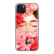 Чехлы (ART) Цветы на iPhone 15 Plus (VPrint) (Очі в квітах)