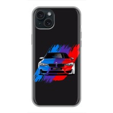 Чехол BMW для Айфон 15 Плюс – Цветная БМВ