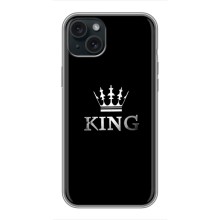 Чехол (Корона на чёрном фоне) для Айфон 15 Плюс (KING)
