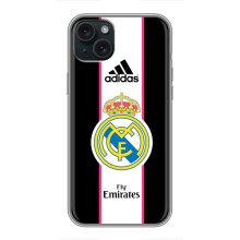 Чехол для iPhone 15 Plus с принтом (Лого Real Madrid)