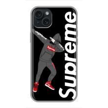 Чехол для iPhone 15 Plus с картинкой Supreme (AlphaPrint)