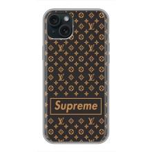 Чехол для iPhone 15 Plus с картинкой Supreme (AlphaPrint)