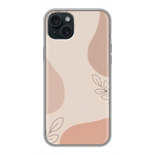 Чохол квітковий дизайн для iPhone 15 Plus – Кориневий фон