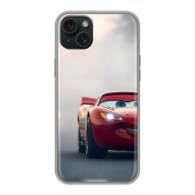 Силиконовый чехол Маквин для iPhone 15 Plus – Маквин на трасе