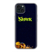 Чехол с мультфильмом Шрек на iPhone 15 Plus – Шрек лого
