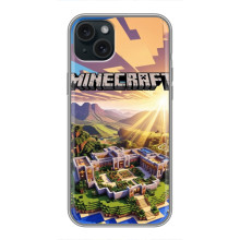 Чехол с картинками Майнкрафт для Айфон 15 Плюс – Minecraft