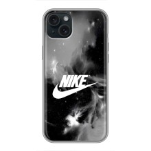 Чехол с логотипом Найк на iPhone 15 Plus – Найк дымчатый