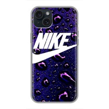 Чехол с логотипом Найк на iPhone 15 Plus – Найк на фиолетовом