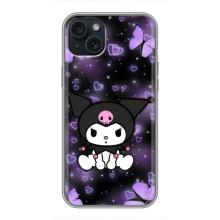 Чехол с персонажем Куроми на iPhone 15 Plus – Куроми на черном