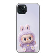 Чохол з принтом Лабубу для iPhone 15 Plus – Фіолетовий Лабубу
