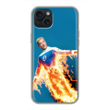 Чехол с принтом Фантастическая четверка для iPhone 15 Plus – Человек-Факел