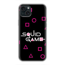 Чехол Гра в кальмара для iPhone 15 Plus – Логотип игры кальмара