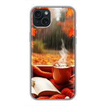 Чохол з унікальним дизайном 'Осінь з кавою' для iPhone 15 Plus – Кава і дощ