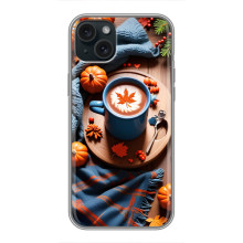 Чохол з унікальним дизайном 'Осінь з кавою' для iPhone 15 Plus – Кава і гарбузики