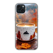 Чохол з унікальним дизайном 'Осінь з кавою' для iPhone 15 Plus – Кава на природі