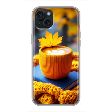 Чохол з унікальним дизайном 'Осінь з кавою' для iPhone 15 Plus – Кава з жовтим