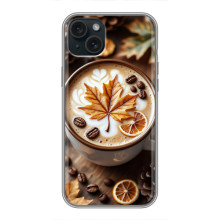 Чохол з унікальним дизайном 'Осінь з кавою' для iPhone 15 Plus – Пряна кава