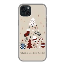 Рождественские Чехлы для iPhone 15 Plus (VPrint) (Merry Christmas)